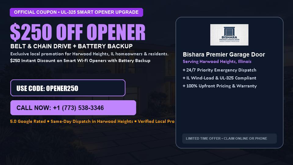 Bishara Premier Garage Door $250 OFF Premium LiftMaster Opener Installation